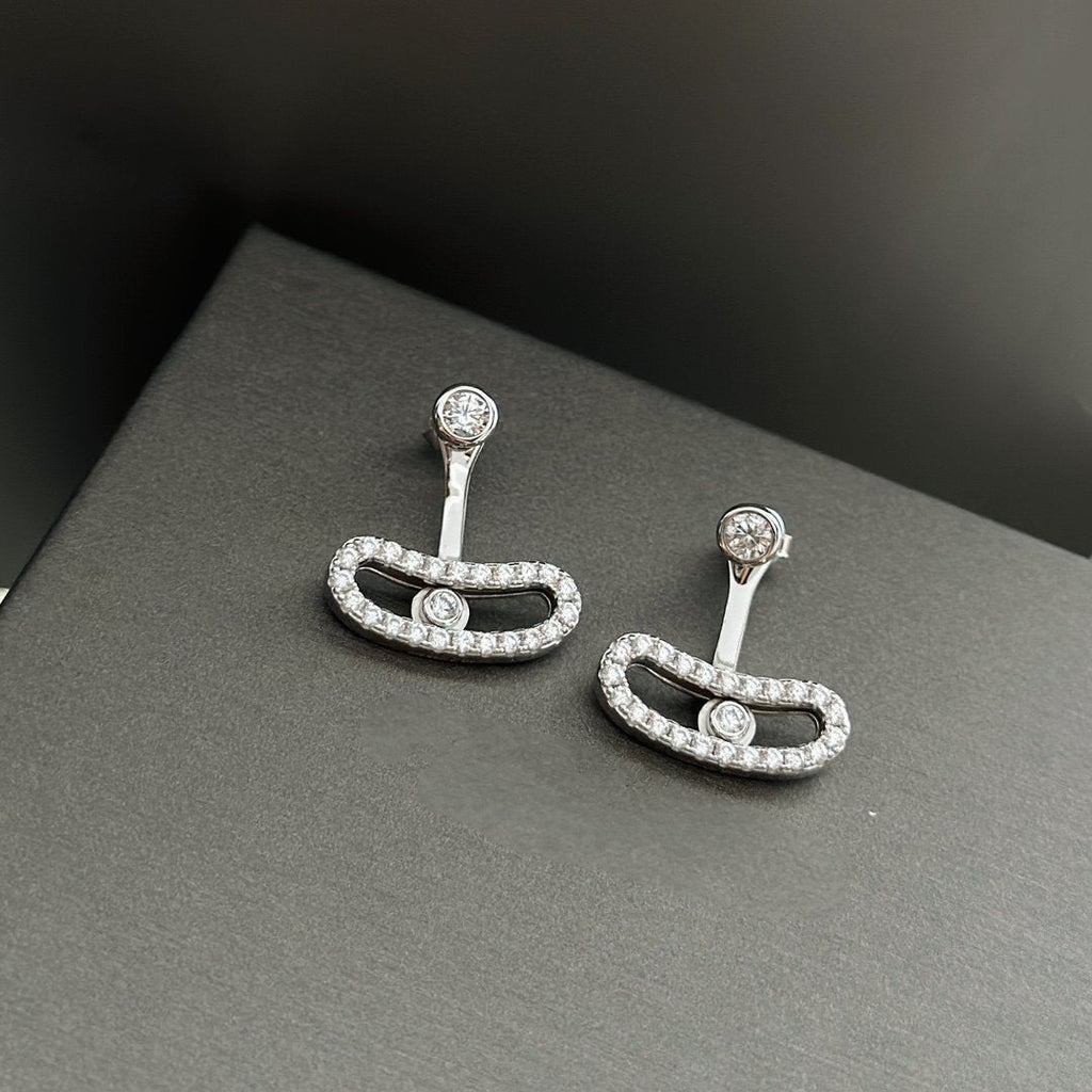 [Luxe Jewellery] MOVE UNO SILVER DIAMOND EARRINGS