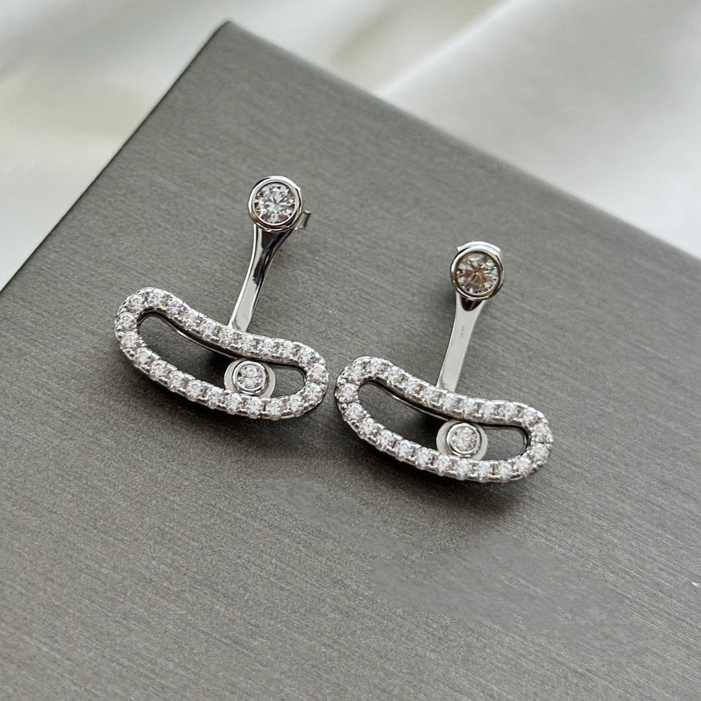 [Luxe Jewellery] MOVE UNO SILVER DIAMOND EARRINGS