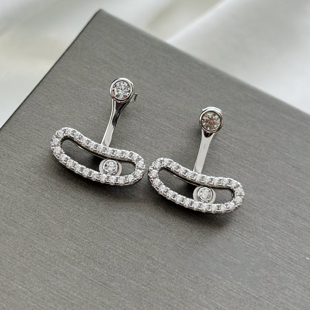 [Luxe Jewellery] MOVE UNO SILVER DIAMOND EARRINGS