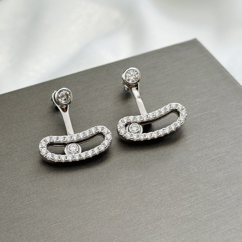 [Luxe Jewellery] MOVE UNO SILVER DIAMOND EARRINGS
