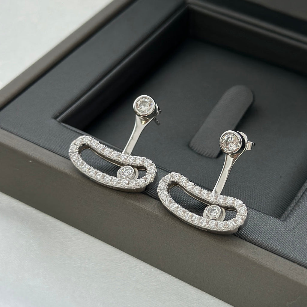 [Luxe Jewellery] MOVE UNO SILVER DIAMOND EARRINGS