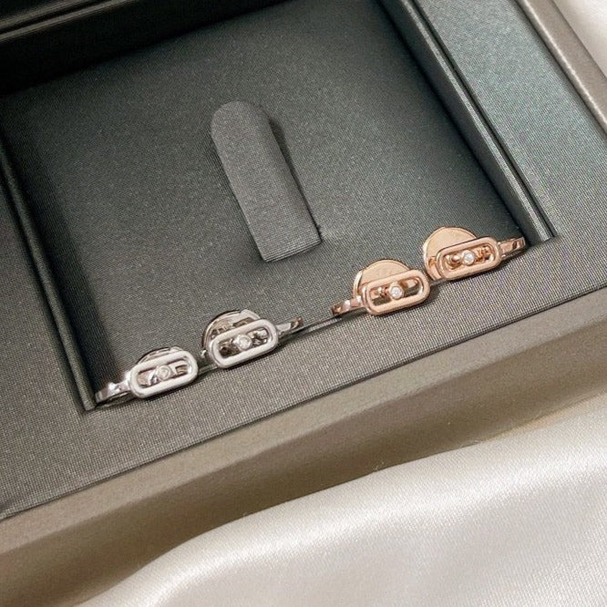 [Luxe Jewellery] CREOLES MOVE UNO MINI 1 DIAMOND EARRINGS