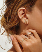 [Luxe Jewellery] CREOLES MOVE UNO MINI 1 DIAMOND EARRINGS