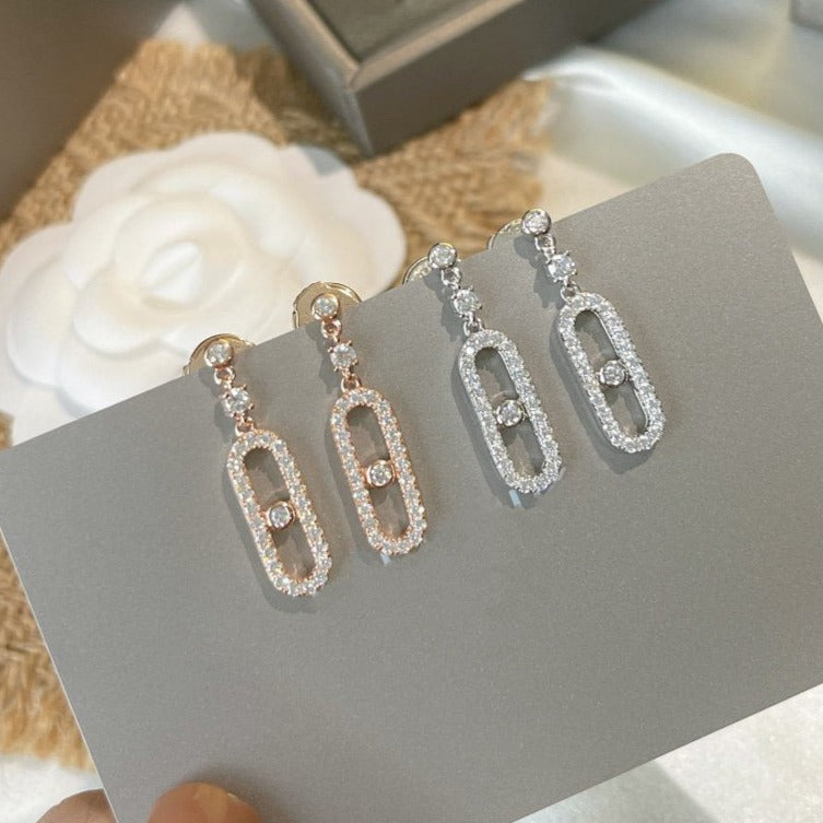 [Luxe Jewellery] DORMEUSES MOVE UNO DIAMOND EARRINGS