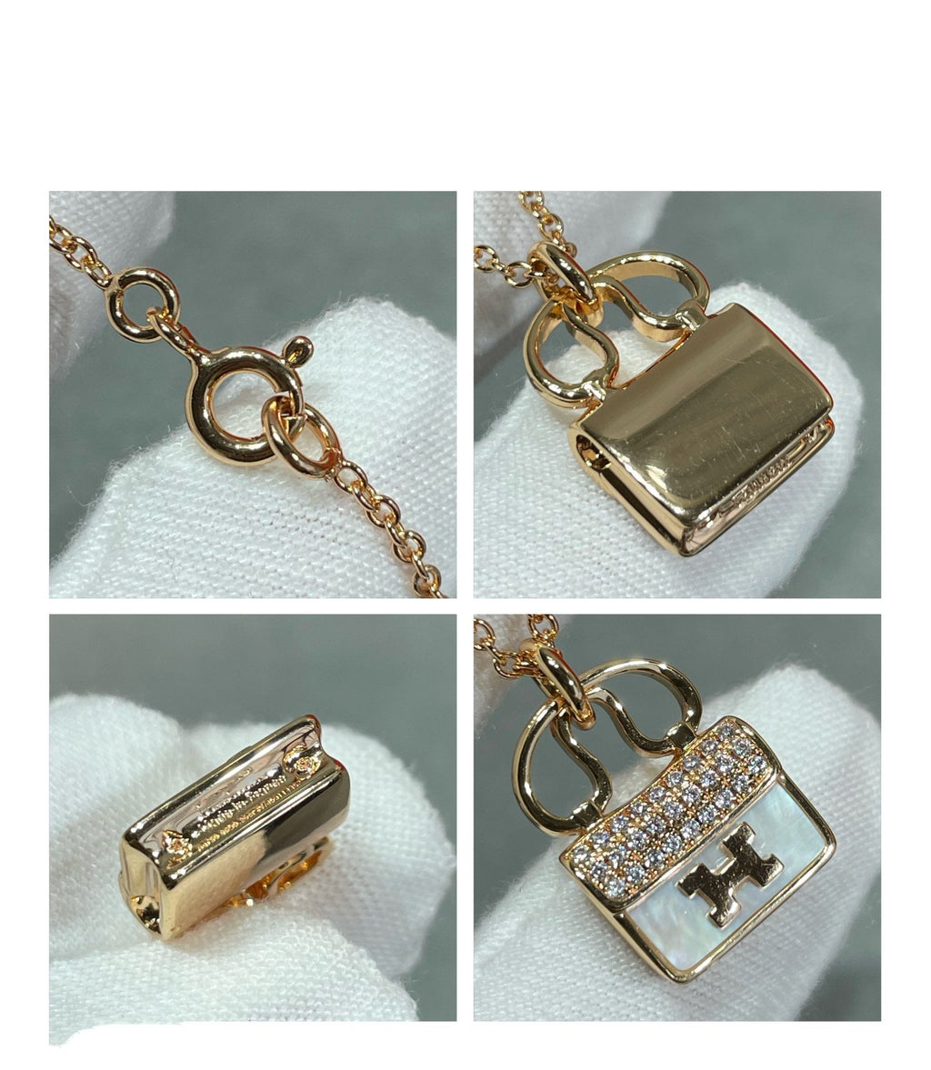 [LUXE JEWELRY]H CIRCE MOISSANITE PENDANT NECKLACE GOLD