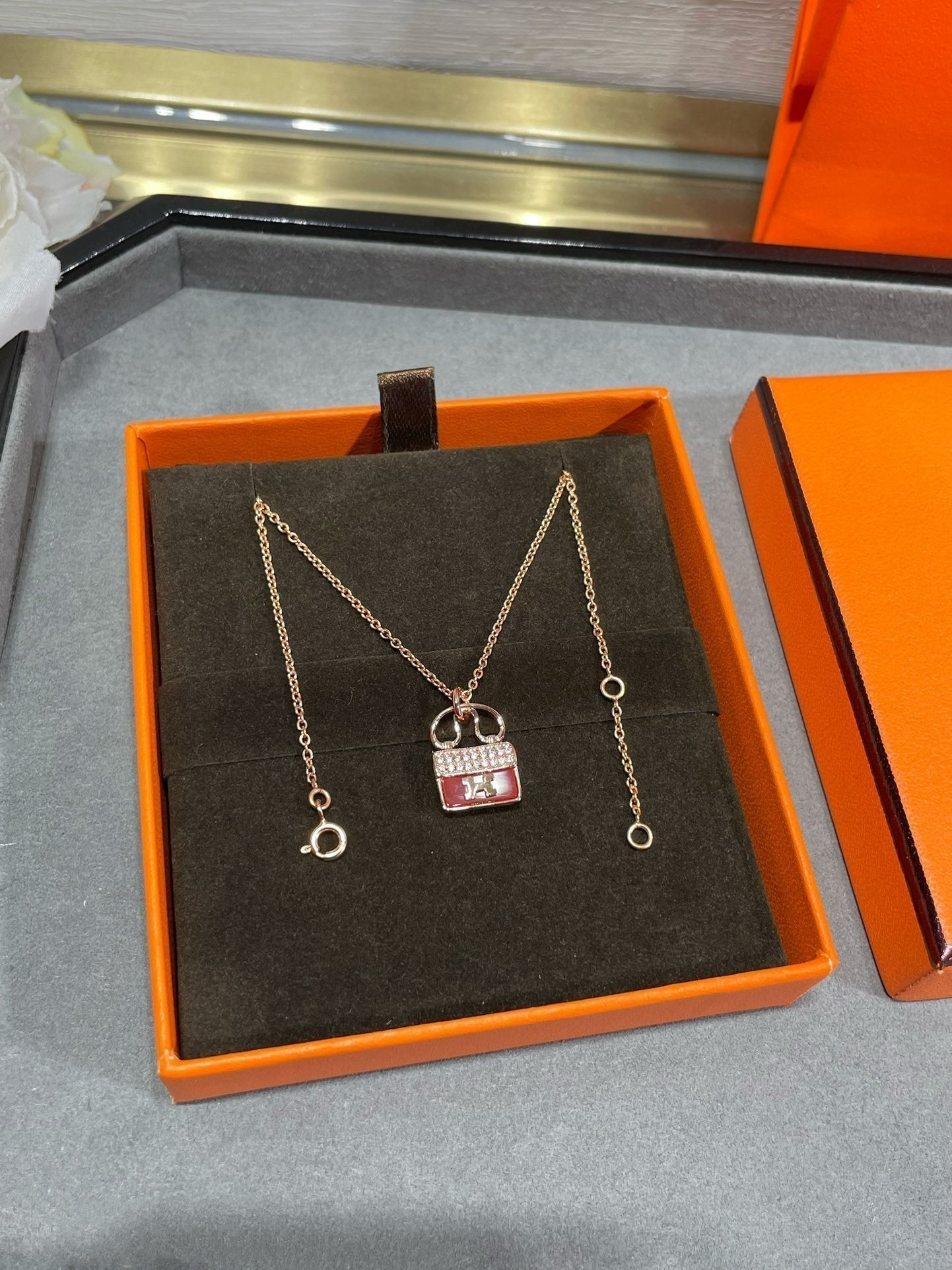 [LUXE JEWELRY]H CIRCE MOISSANITE PENDANT NECKLACE GOLD