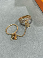 [LUXE JEWELRY]HM KELLY CLOCHETTE DOUBLE RING IN  WITH DIAMONDS