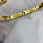 [LUXE JEWELRY]CLASSIC HM CLIC WHITE 8MM ENAMEL BRACELET