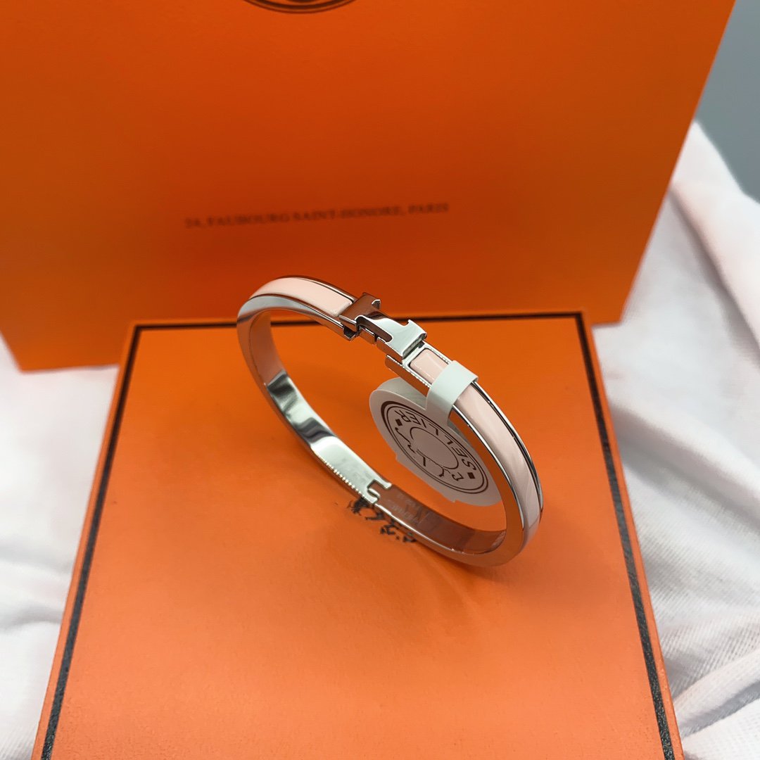 [LUXE JEWELRY]CLASSIC HM CLIC  PINK 8MM ENAMEL BRACELET