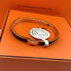 [LUXE JEWELRY]CLASSIC HM CLIC BLACK 8MM ENAMEL BRACELET
