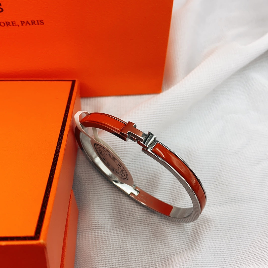 [LUXE JEWELRY]CLASSIC HM CLIC RED 8MM ENAMEL BRACELET
