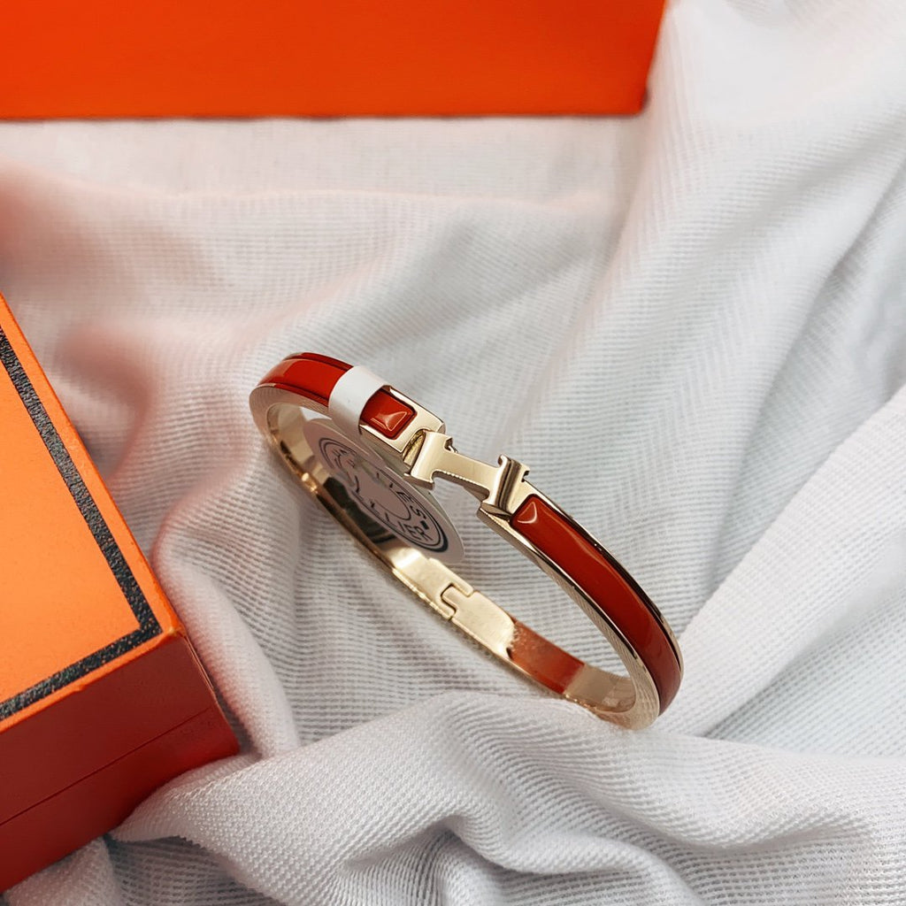 [LUXE JEWELRY]CLASSIC HM CLIC RED 8MM ENAMEL BRACELET