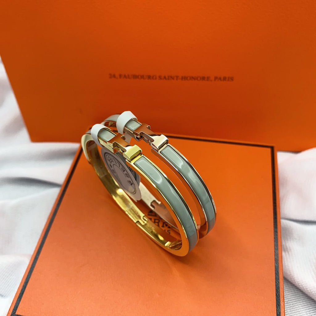 [LUXE JEWELRY]CLASSIC HM CLIC GREEN 8MM ENAMEL BRACELET