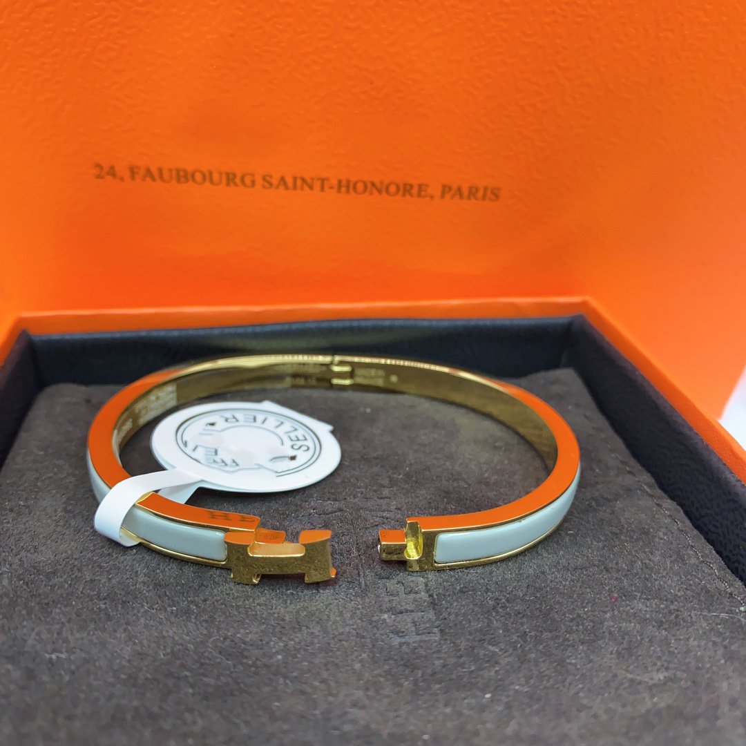 [LUXE JEWELRY]CLASSIC HM CLIC GREEN 8MM ENAMEL BRACELET
