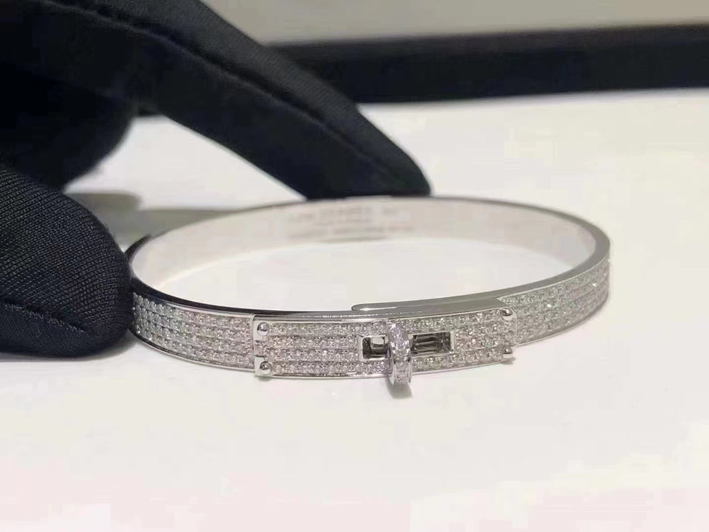 [LUXE JEWELRY]HM KELLY BRACELET IN SILVER AND FULL PAVE DIAMOND