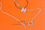 [LUXE JEWELRY]HM NECKLACE H LETTER OVAL SERIES