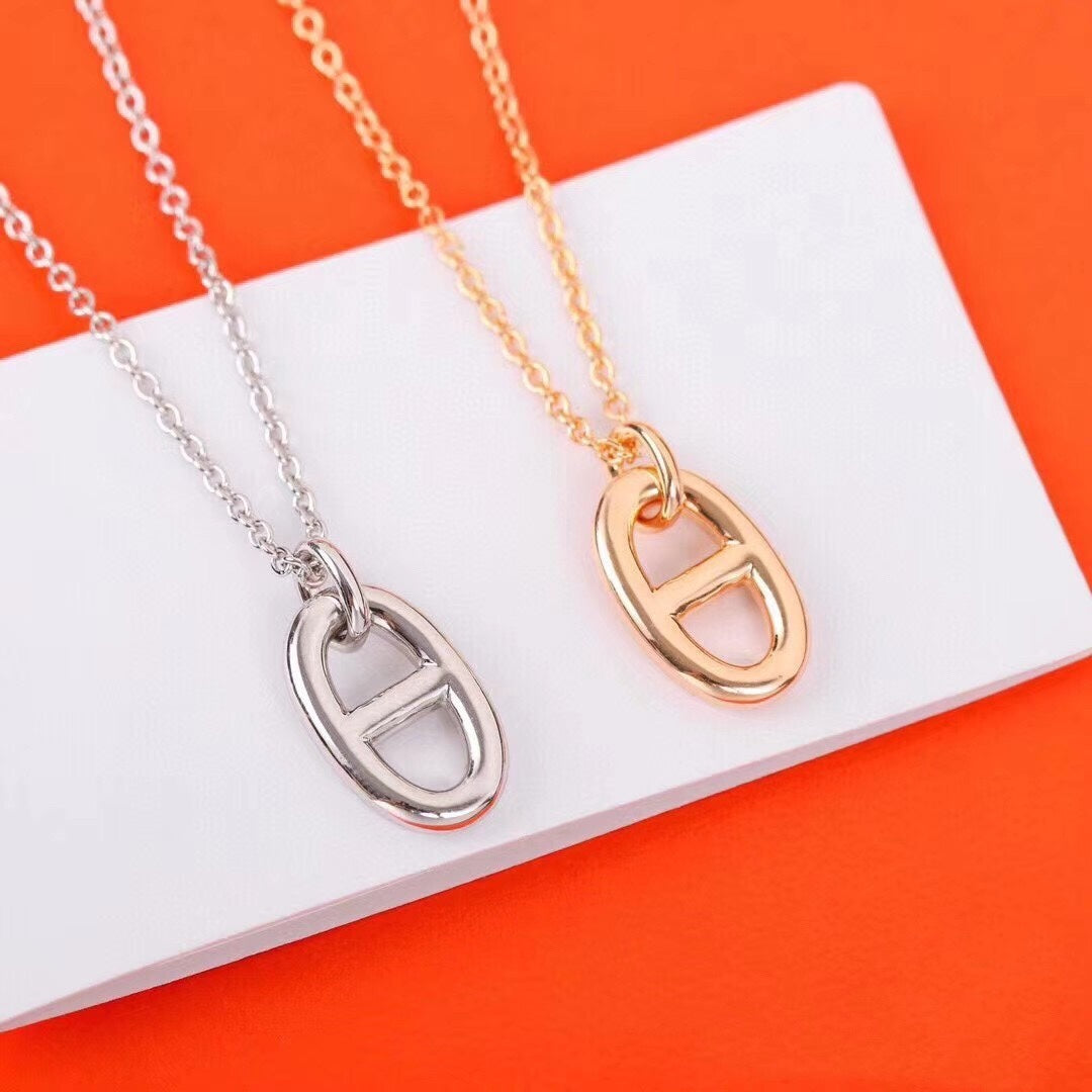 [LUXE JEWELRY]HM PIG NOSE NECKLACE