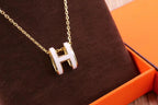 [LUXE JEWELRY]HM CLIC YELLOW ENAMEL GOLD NECKLACE