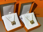 [LUXE JEWELRY]HM CLIC YELLOW ENAMEL GOLD NECKLACE