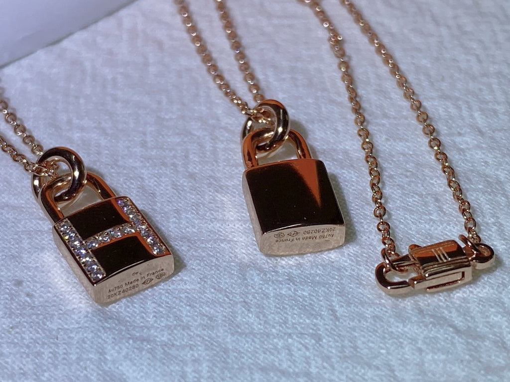 [LUXE JEWELRY]HM ADVANCED NICHE LOCK HEAD NECKLACE DIAMONDS