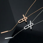 [LUXE JEWELRY]HM NECKLACE PLATINUM ROSE GOLD DIAMOND