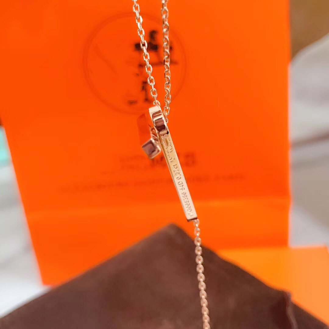[LUXE JEWELRY]HM NECKLACE PLATINUM ROSE GOLD DIAMOND