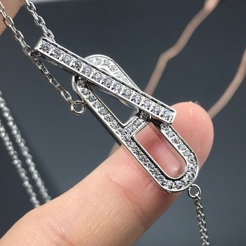 [LUXE JEWELRY]HM NECKLACE PLATINUM ROSE GOLD DIAMOND