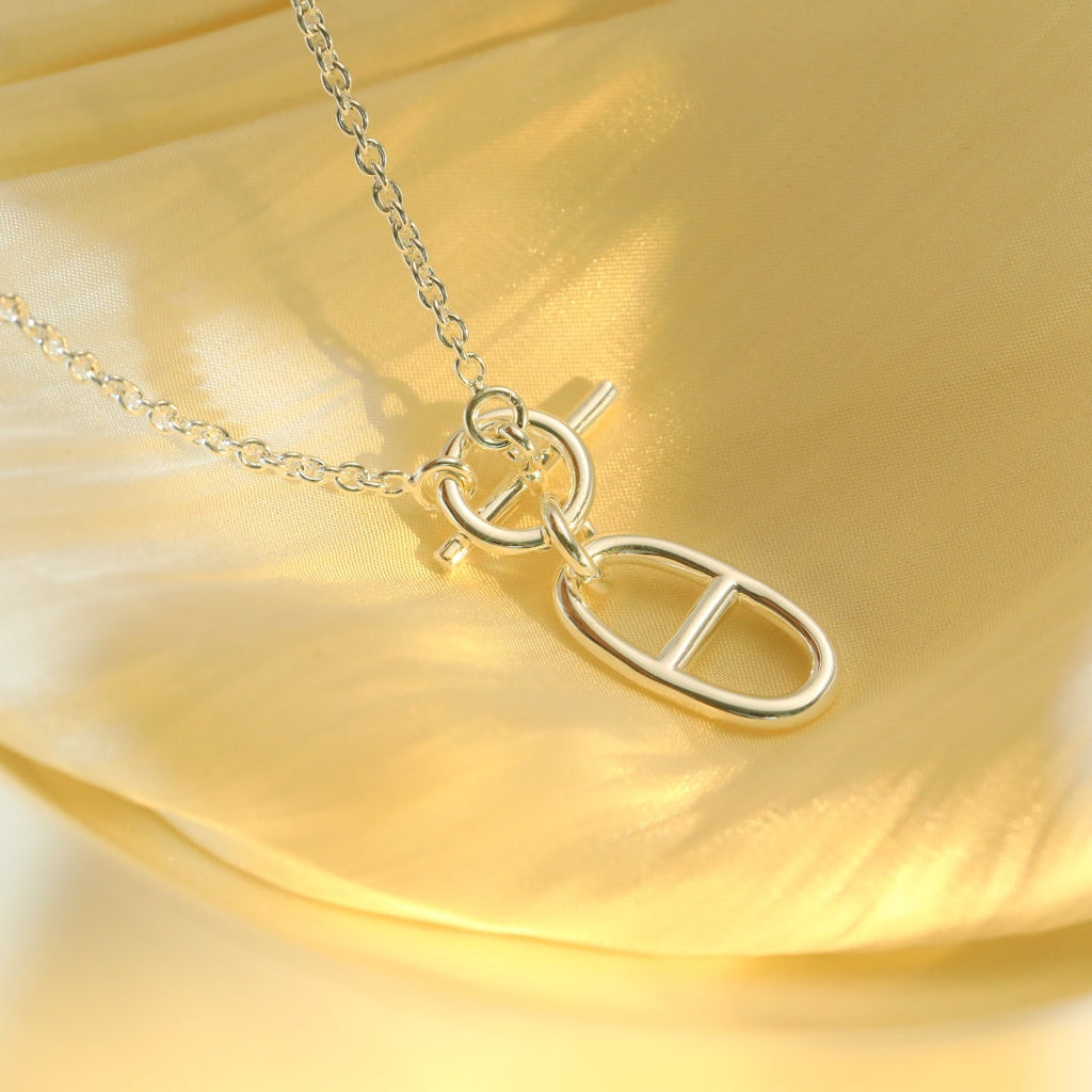 [LUXE JEWELRY]HM CHAINE D'ANCRE PENDANT NECKLACE STERLING SILVER