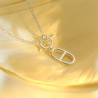 [LUXE JEWELRY]HM CHAINE D'ANCRE PENDANT NECKLACE STERLING SILVER