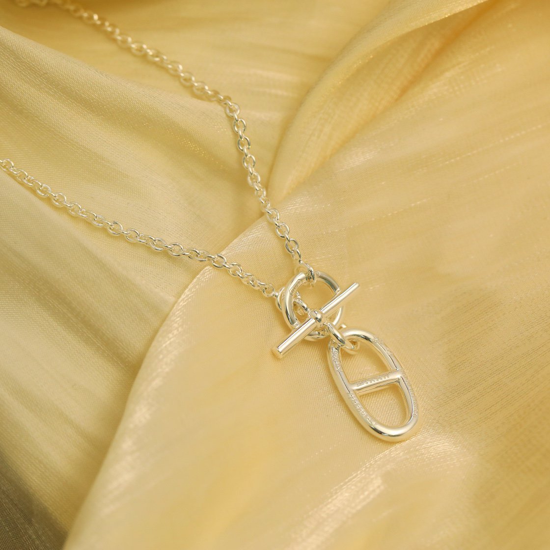 [LUXE JEWELRY]HM CHAINE D'ANCRE PENDANT NECKLACE STERLING SILVER
