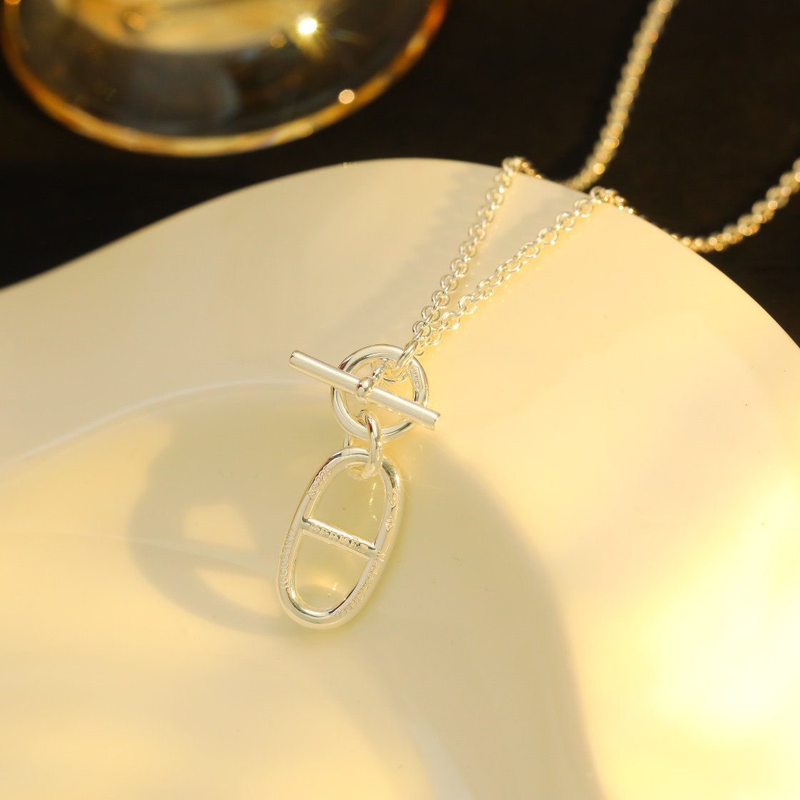 [LUXE JEWELRY]HM CHAINE D'ANCRE PENDANT NECKLACE STERLING SILVER