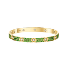 [LUXE JEWELRY]2026 PAVE GEMSTONE LOVE BRACELET 6.1MM 10 DIAMONDS