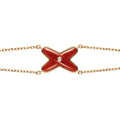 [LUXE JEWELRY]JEUX BRACELET CARNELIAN PINK GOLD 1 DIAMOND