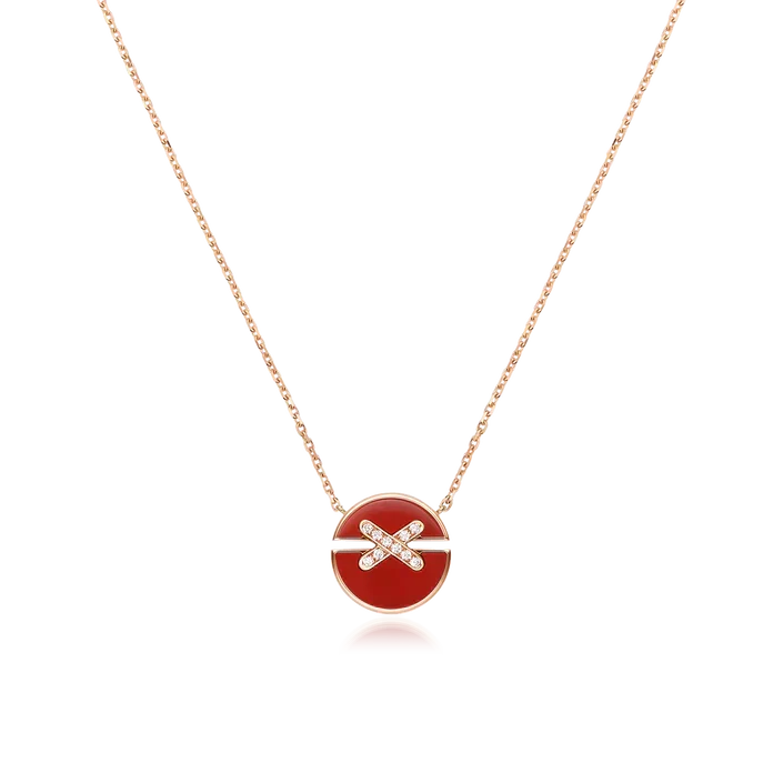 [LUXE JEWELRY]JEUX DE ROSE GOLD DIAMOND NECKLACE
