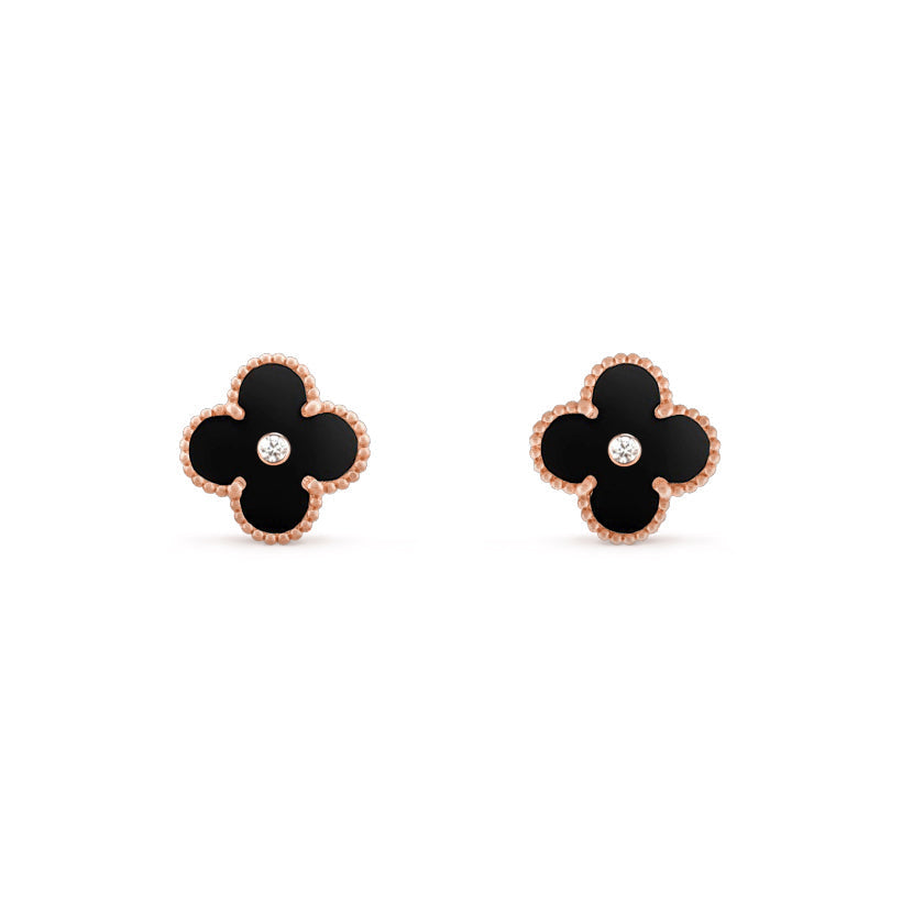 [LUXE JEWELRY]CLOVER  15MM DIAMOND EARRINGS COLLECTION