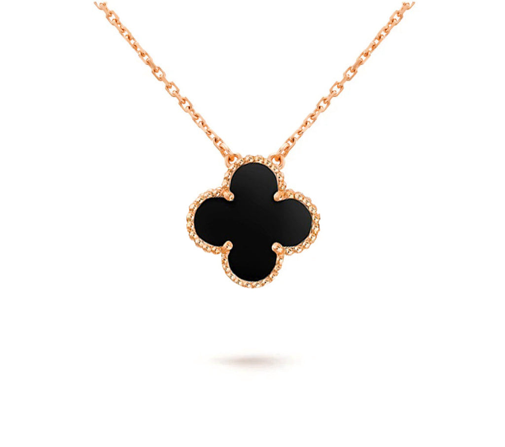 [LUXE JEWELRY]CLOVER 15MM SINGLE FLOWER NECKLACE COLLECTION