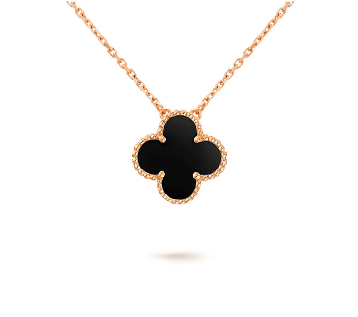[LUXE JEWELRY]CLOVER 15MM SINGLE FLOWER NECKLACE COLLECTION