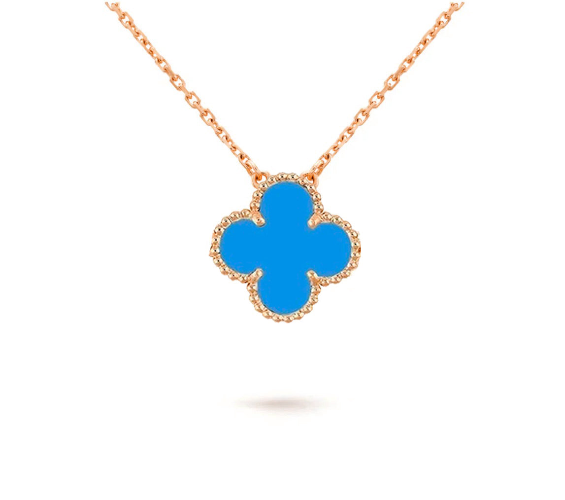 [LUXE JEWELRY]CLOVER 15MM SINGLE FLOWER NECKLACE COLLECTION