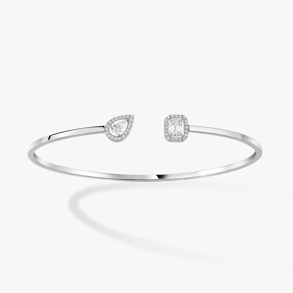 [Luxe Jewellery] JONC FLEX MY TWIN TOI & MOI SILVER DIAMOND BRACELET