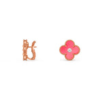 [LUXE JEWELRY]CLOVER 15MM MOP DIAMOND EARRINGS COLLECTION