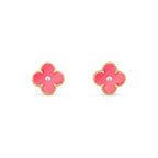 [LUXE JEWELRY]CLOVER  15MM DIAMOND EARRINGS COLLECTION