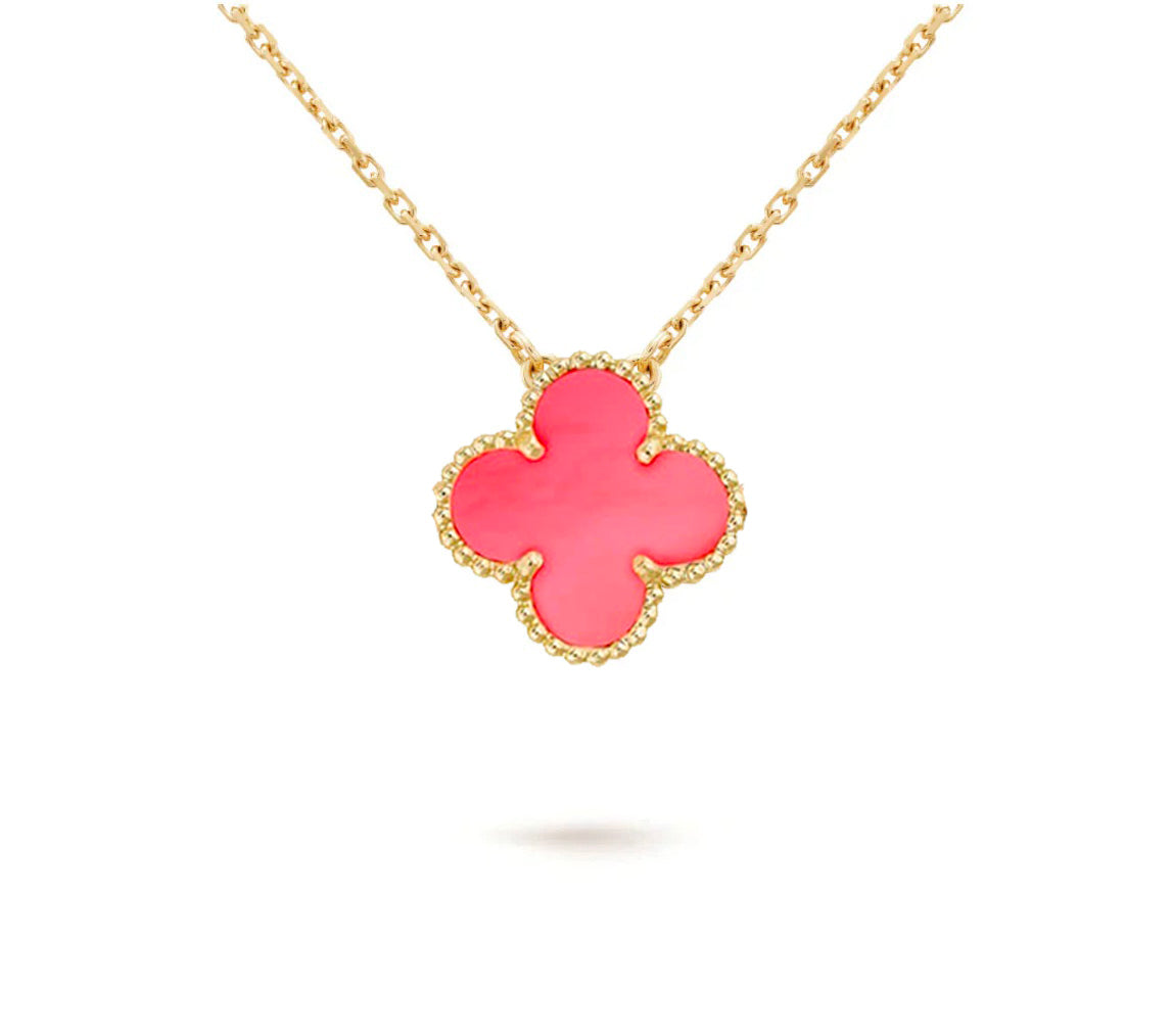 [LUXE JEWELRY]CLOVER 15MM SINGLE FLOWER NECKLACE COLLECTION