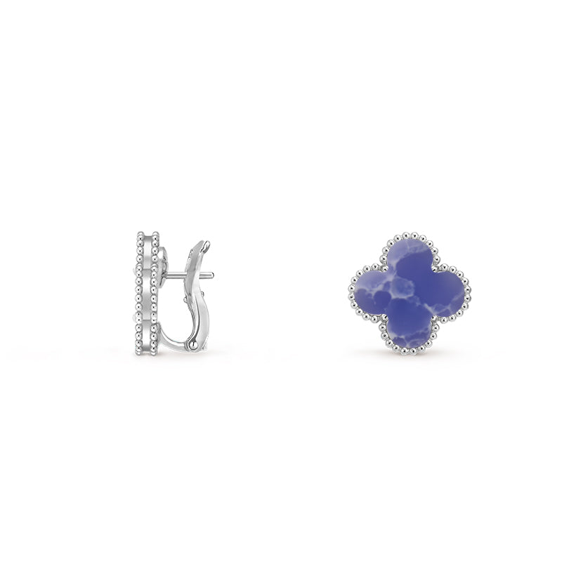 [LUXE JEWELRY]CLOVER SILVER 15MM MOP EARRINGS COLLECTION