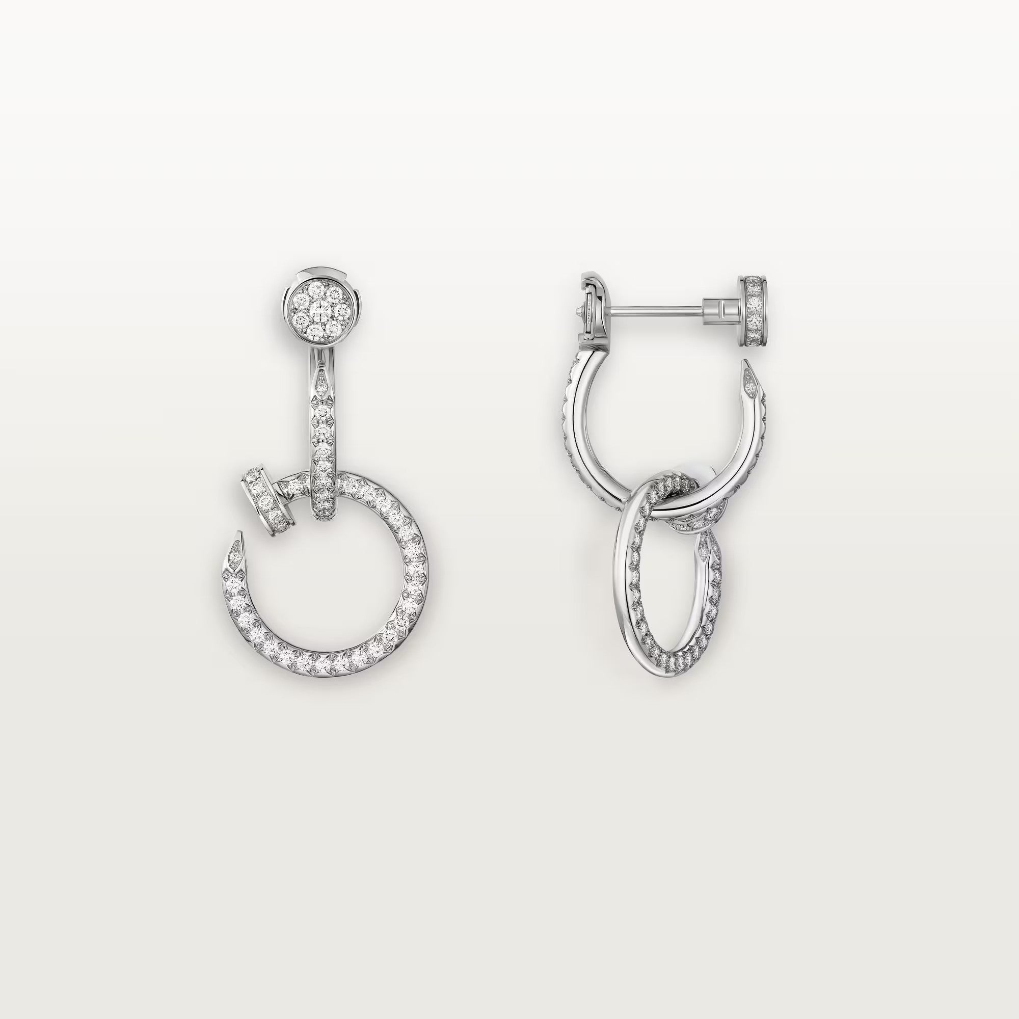 [LUXE JEWELRY] JUSTE FULL DIAMOND DOUBLE EARRINGS