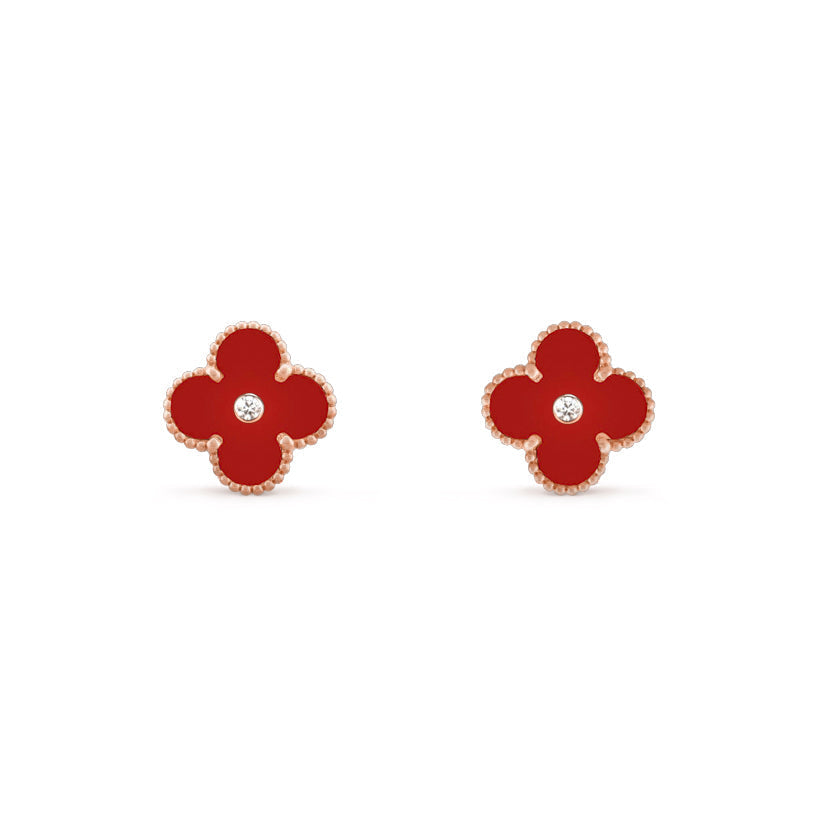 [LUXE JEWELRY]CLOVER  15MM DIAMOND EARRINGS COLLECTION