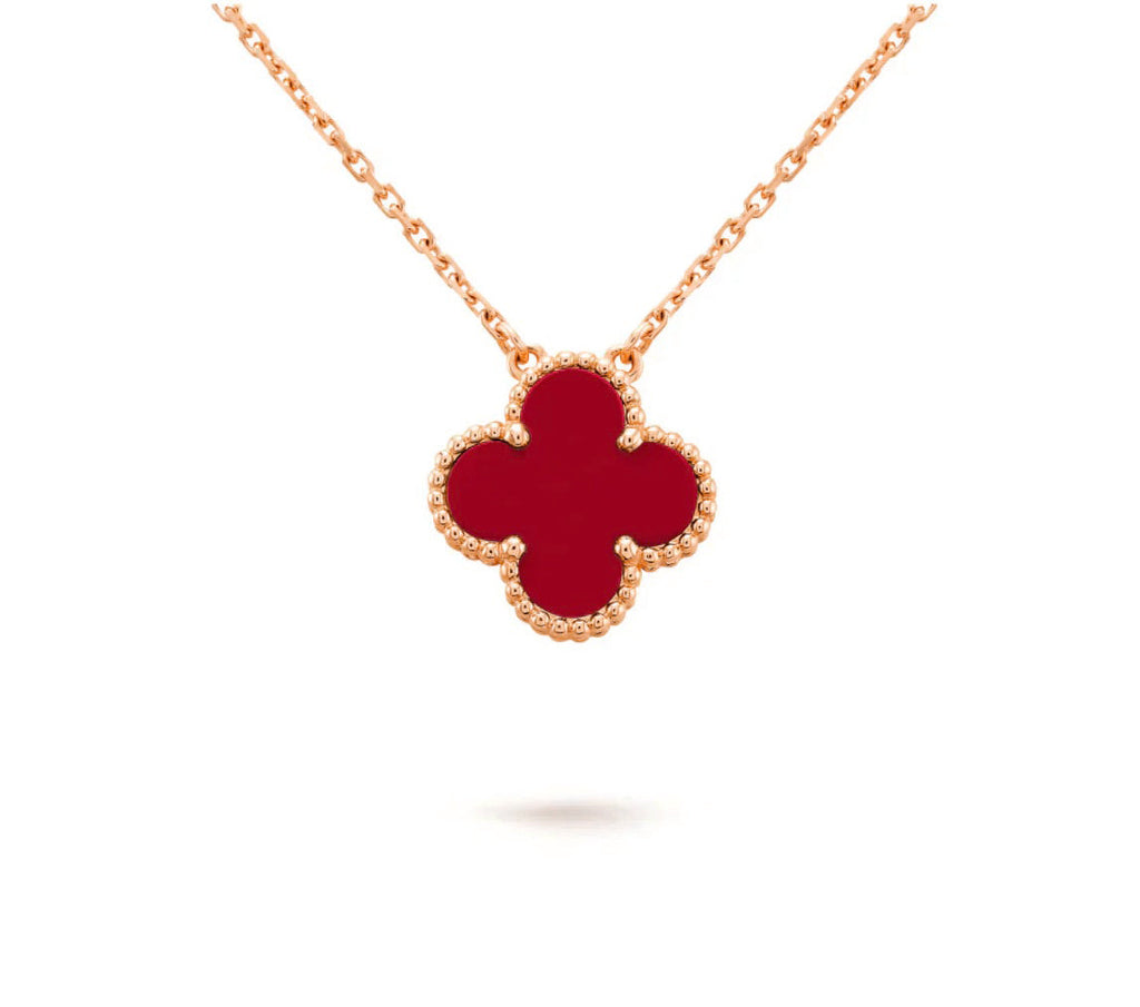 [LUXE JEWELRY]CLOVER 15MM SINGLE FLOWER NECKLACE COLLECTION