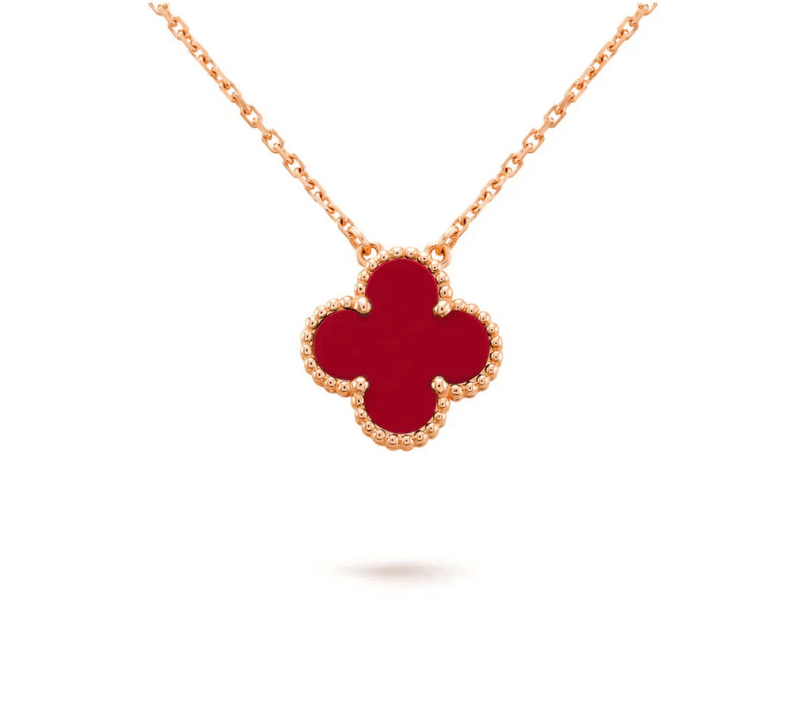 [LUXE JEWELRY]CLOVER 15MM SINGLE FLOWER NECKLACE COLLECTION