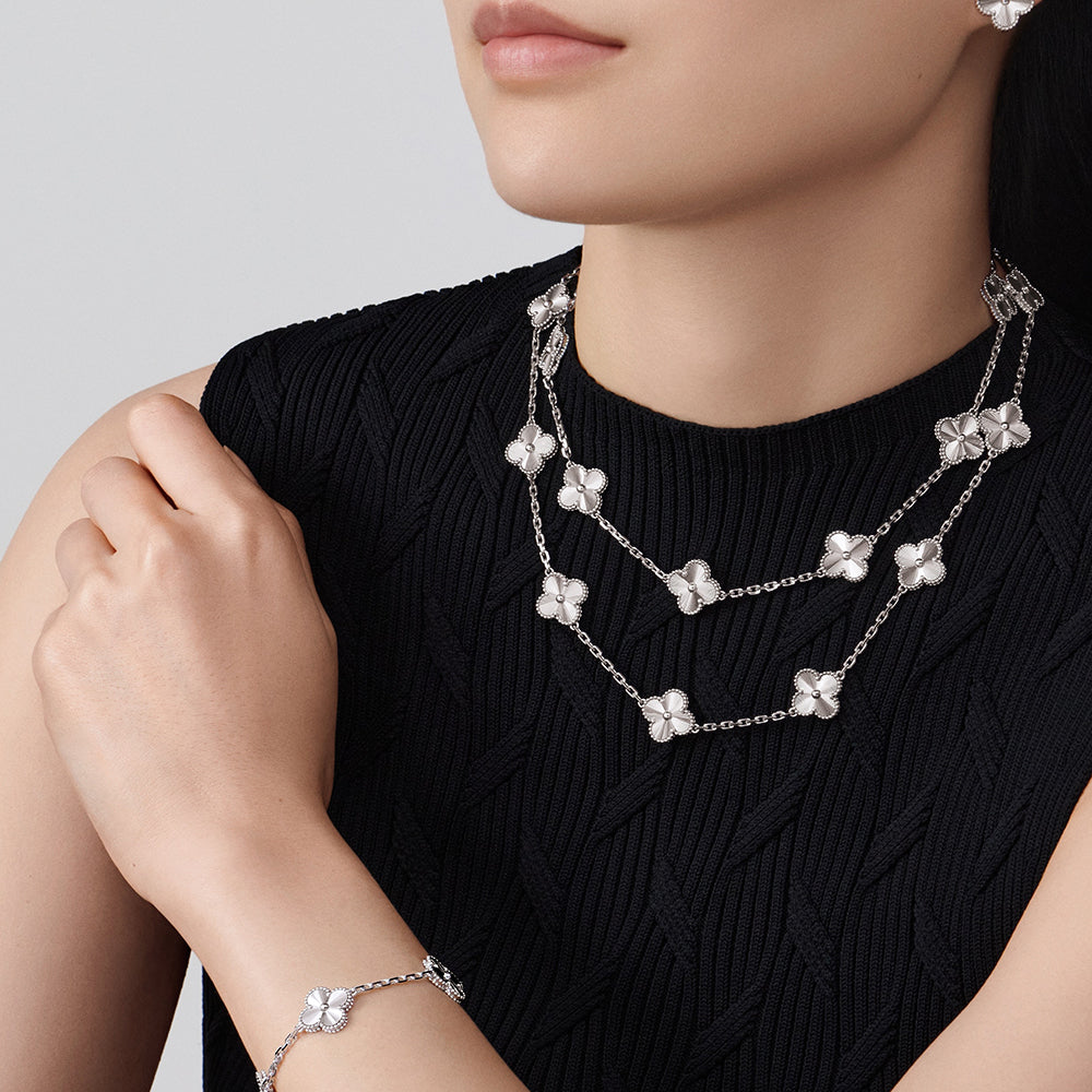 [LUXE JEWELRY]CLOVER 20 MOTIFS DIAMOND SILVER