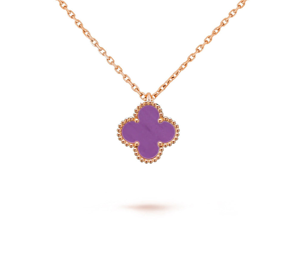 [LUXE JEWELRY]CLOVER MINI 9.5MM CARNELIANS NECKLACE COLLECTION