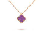 [LUXE JEWELRY]CLOVER MINI 9.5MM CARNELIANS NECKLACE COLLECTION